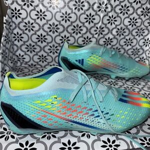 Adidas speed portal 2  Light Blue and Neon Soccer Cleats men’s size 11